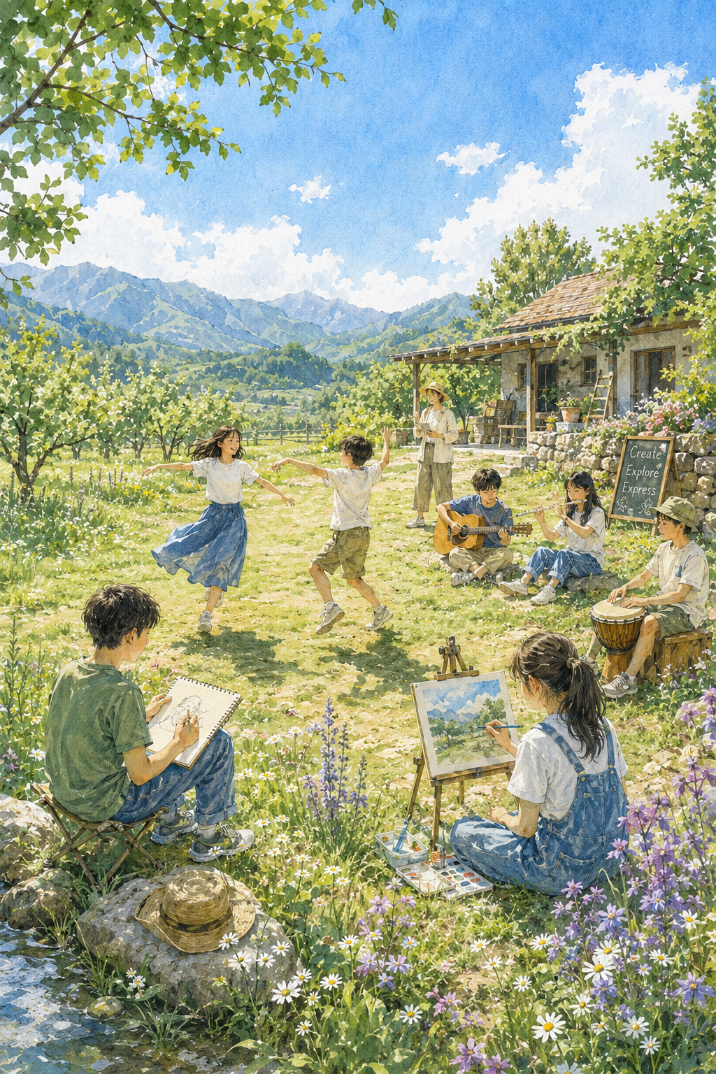 田野写生与音乐舞蹈